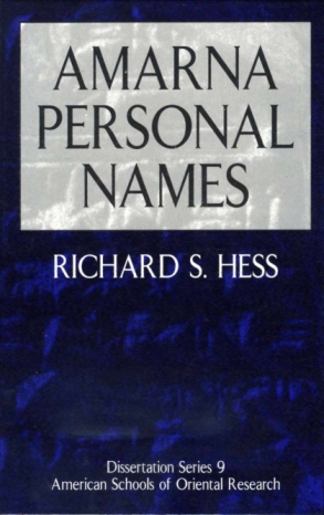 Cover image for Amarna Personal Names By Richard S. Hess