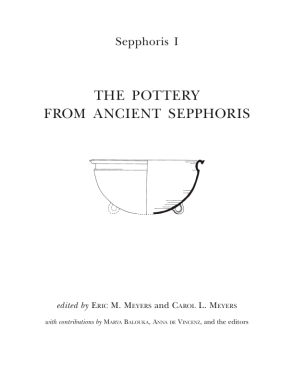 Cover image for Sepphoris I: The Pottery from Ancient Sepphoris Edited by Eric M. Meyers, Carol L. Meyers, with contributions byMarva Balouka, and Anna De Vincenz