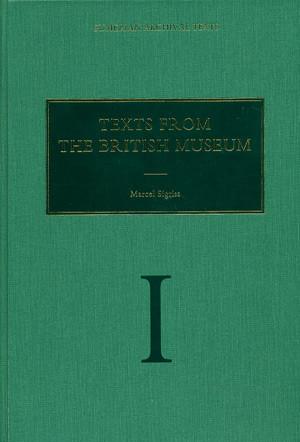 Cover image for Texts from the British Museum: Vol. I By Marcel Sigrist