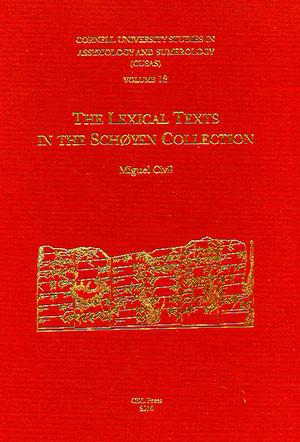 Cover image for CUSAS 12: The Lexical Texts in the Schøyen Collection By Miguel Civil