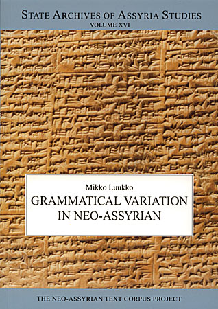 Cover for the book Grammatical Variation in Neo-Assyrian
