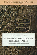 Cover image for Imperial Administrative Records, Part II: Provincial and Military Administration By Frederick M. Fales and J. N. Postgate