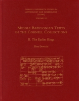 Cover for Middle Babylonian Texts in the Cornell Collections, Part II