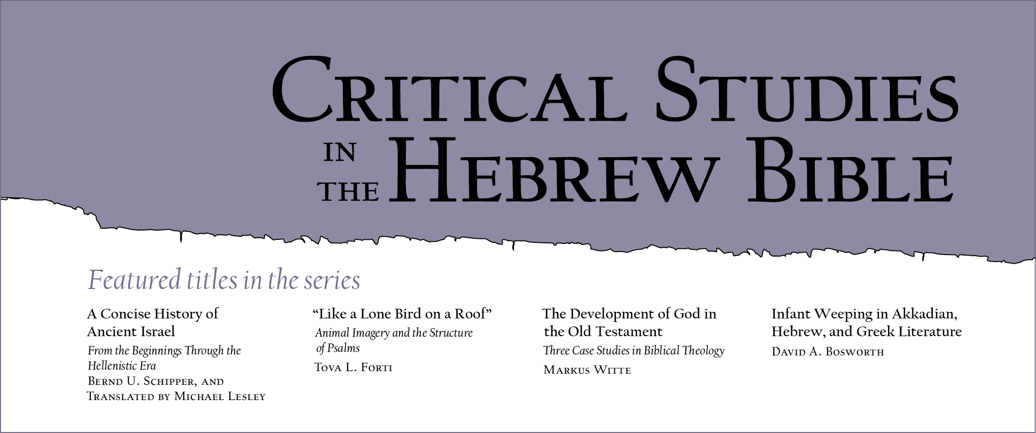 Series: Critical Studies in Hebrew Bible