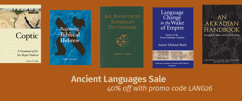 Ancient Languages Sale save 40% with code LANG26
