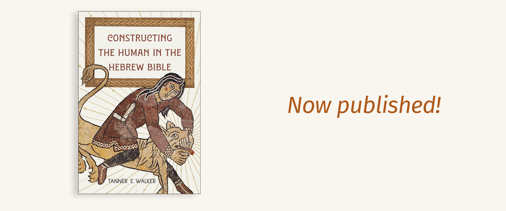 Constructing the Human in the Hebrew Bible now available
